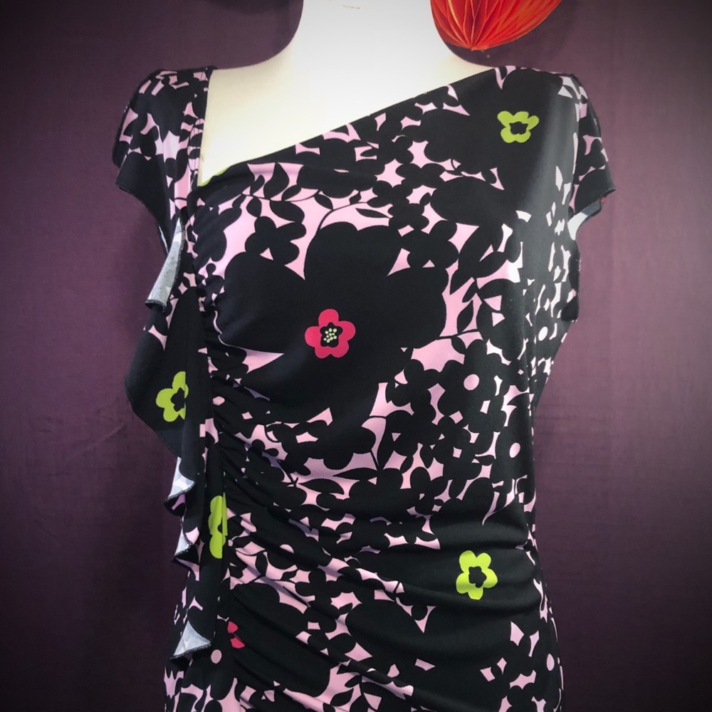 BCBG Paris, Black Floral, Blouse
